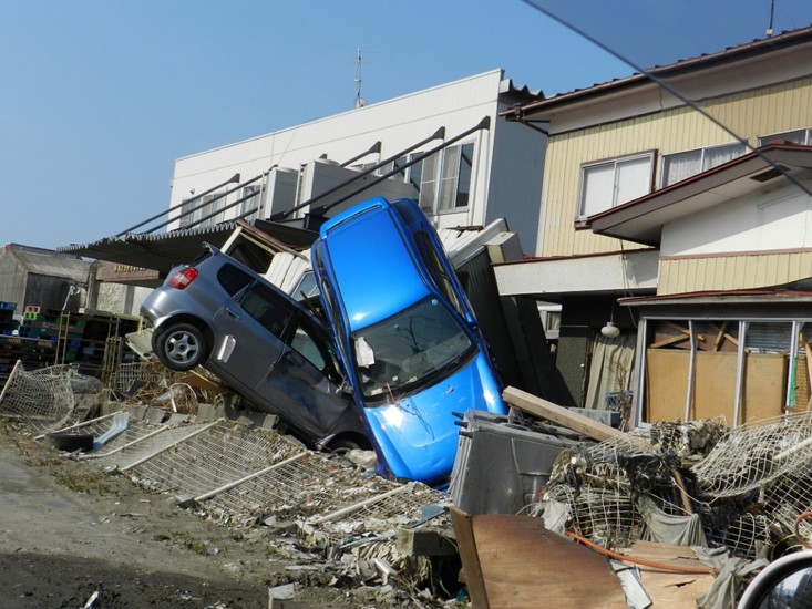 2011年3月・東日本大震災、仙台市沿岸の画像（著者撮影）